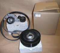 Фото запчасти 7701477344 Запчасти на Renault (Рено) комплект ремня навесного оборудования + шкив коленвала 2.0 dci m9r